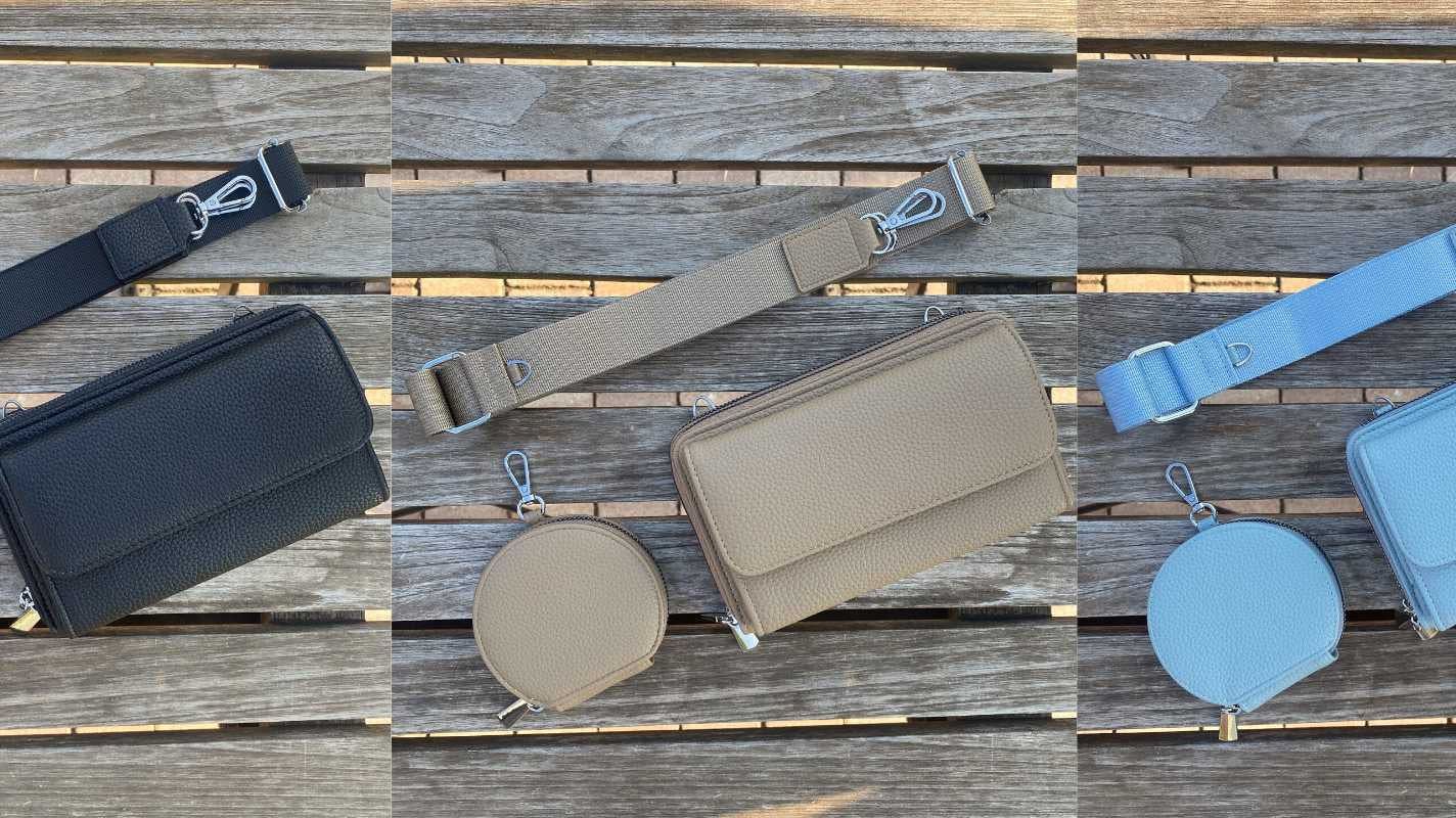 Portemonnaie mit Handyfach zum Umhängen