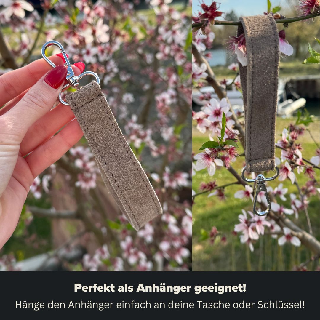 upcycling Schlüsselanhänger wildleder