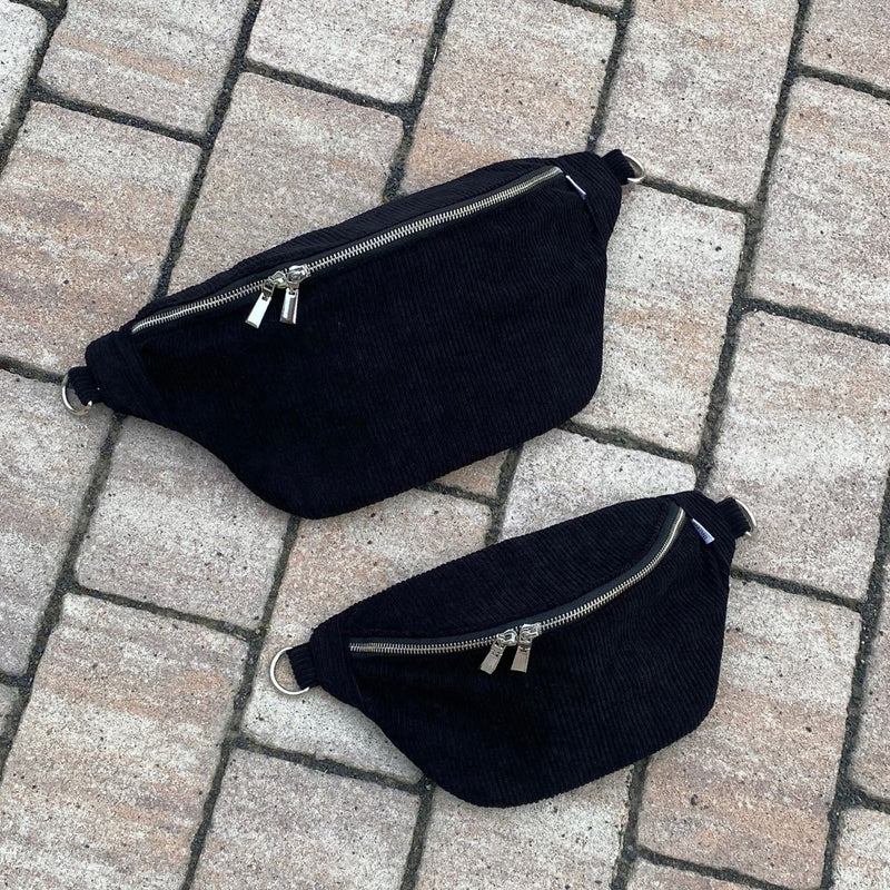 Bauchtasche Cord - Schwarz