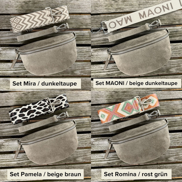 Wildleder Bauchtasche damen mit taschengurt