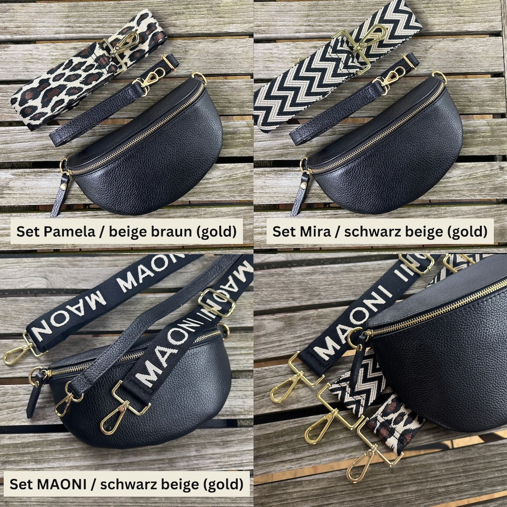 Bauchtaschen Set für Damen mit gold Verschluss