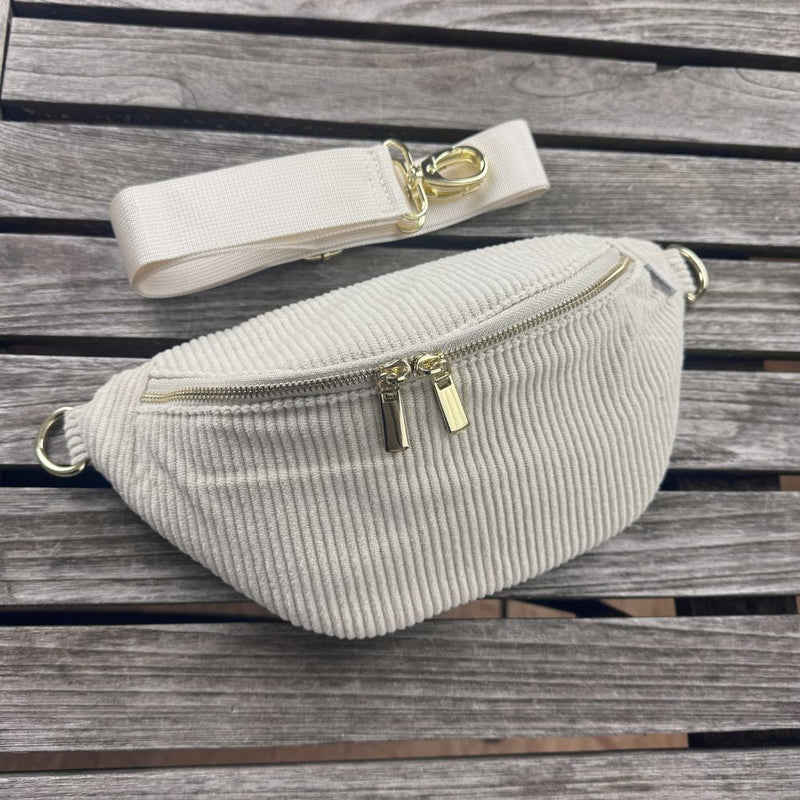 Bauchtasche Cord - Beige - GOLD