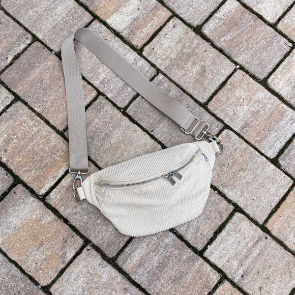 Bauchtasche Cord - Beige