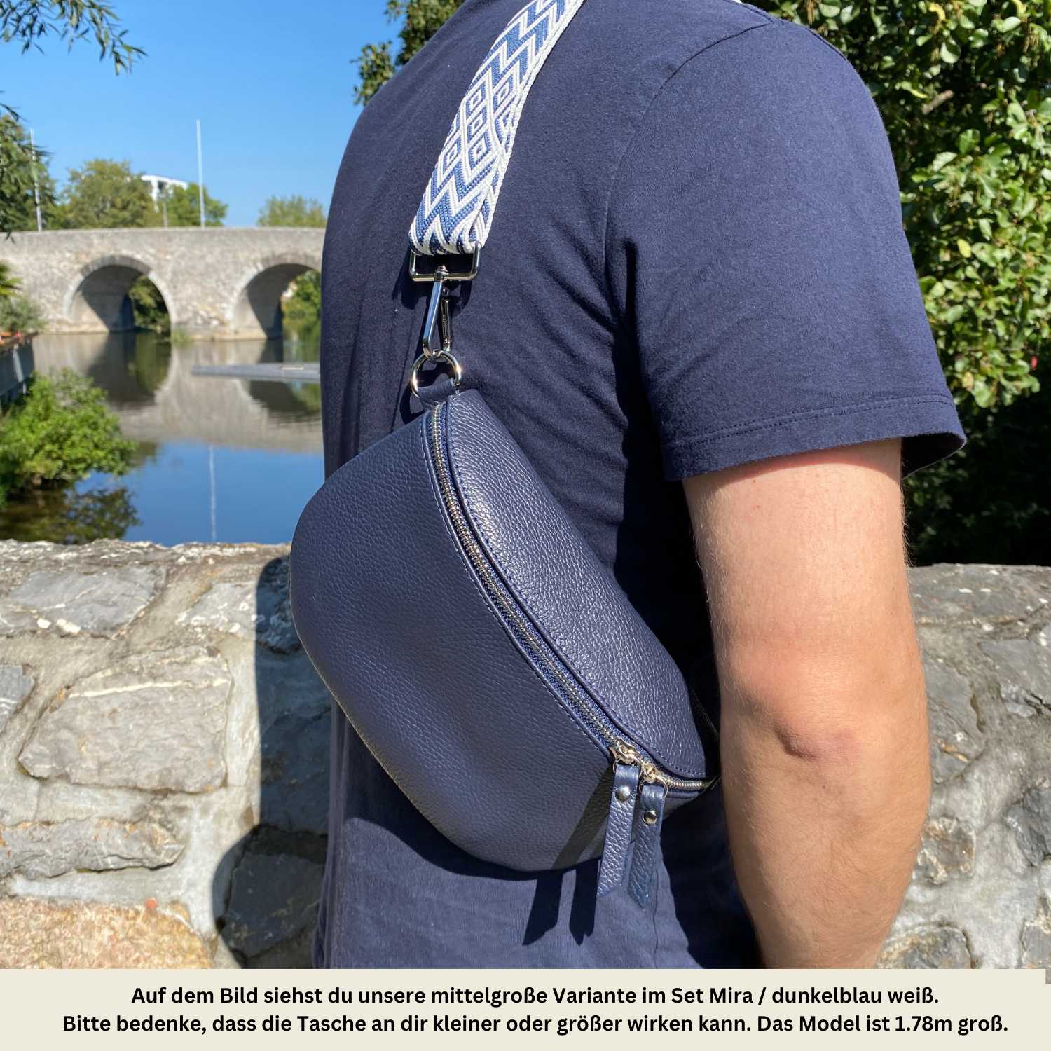 Bauchtasche Damen - Dunkelblau - MAONI