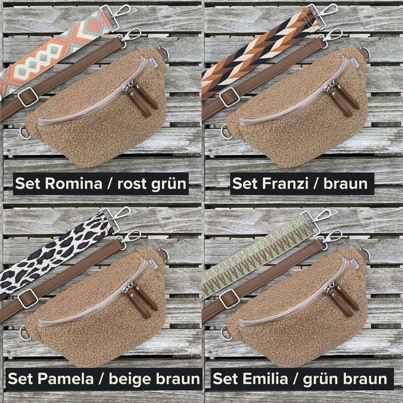 Teddy Bauchtasche SET - Braun