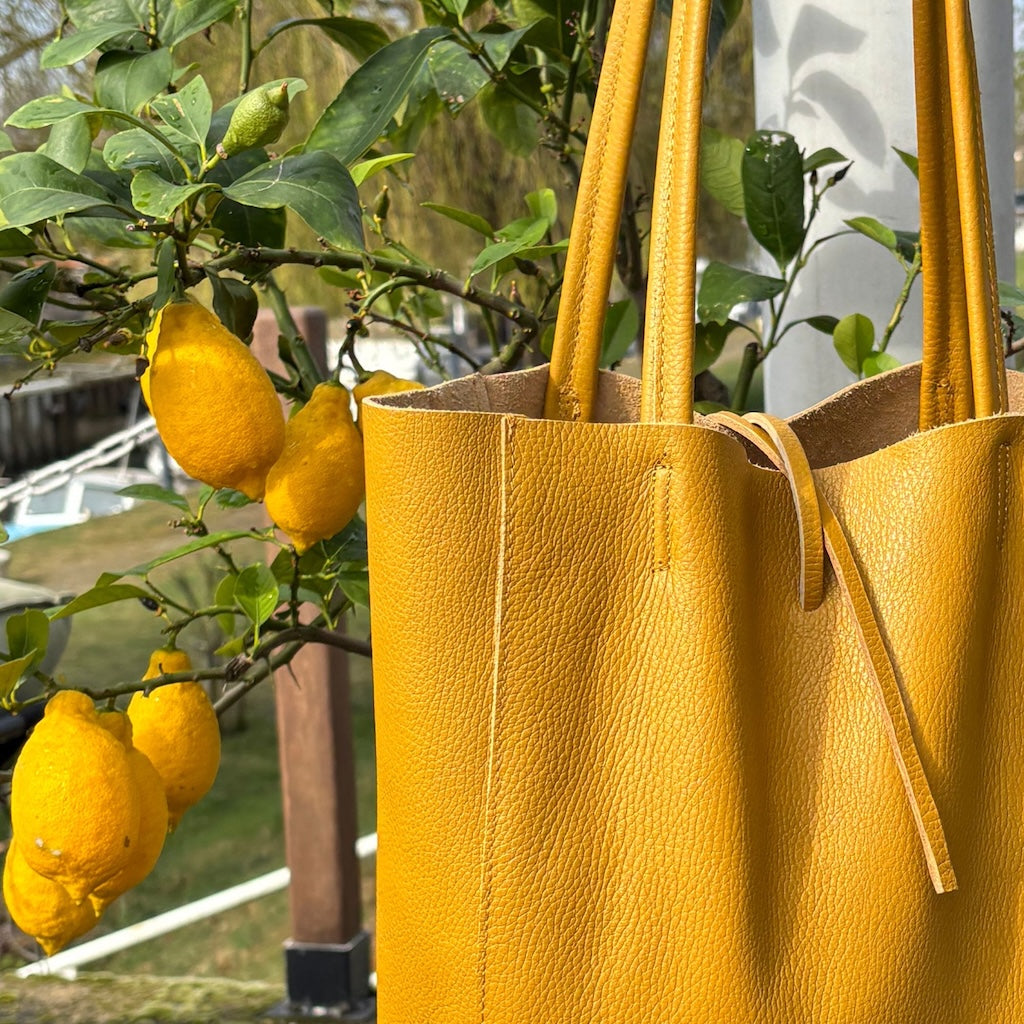 gelber shopper damen