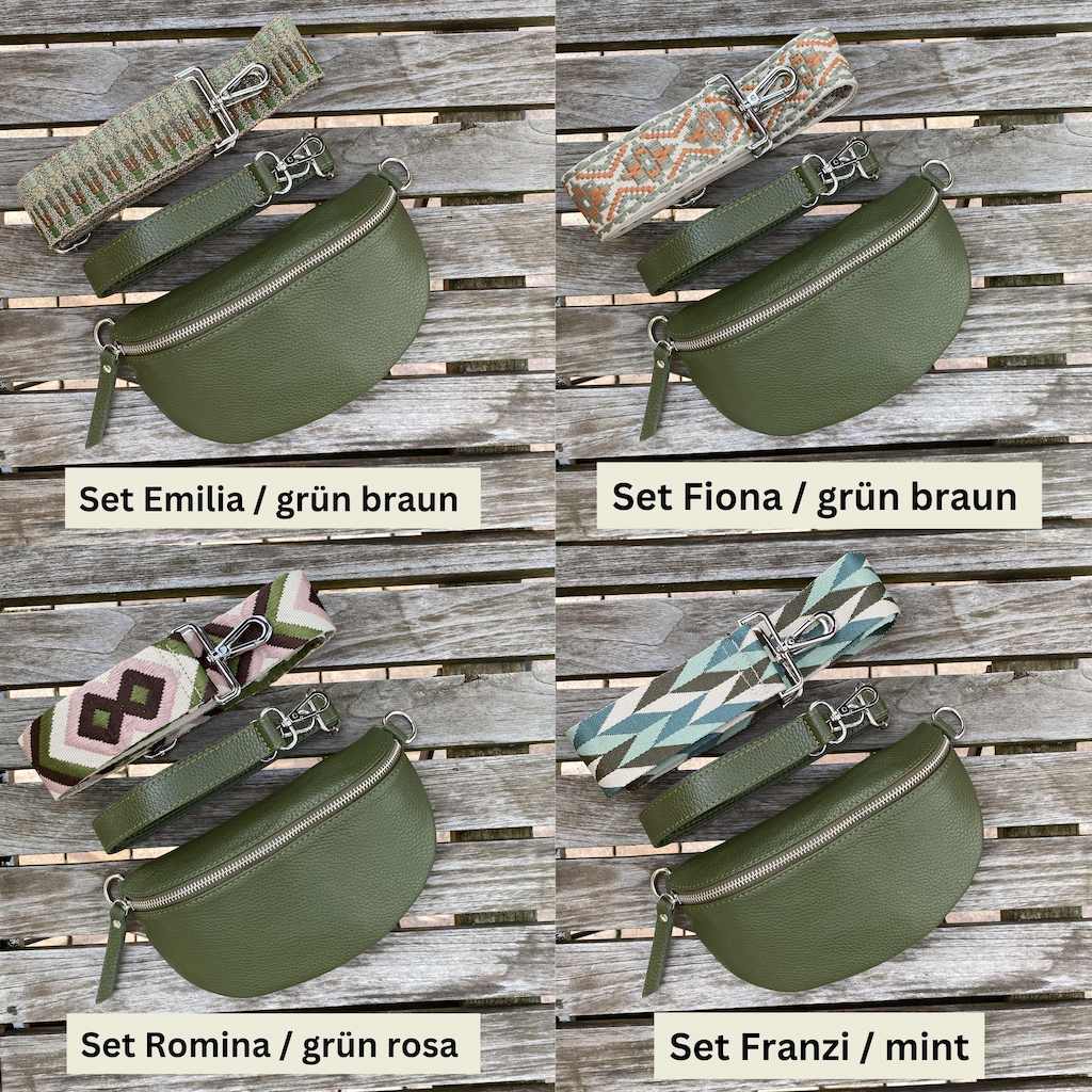 Bauchtasche Damen SET - Dunkelgrün - MAONI