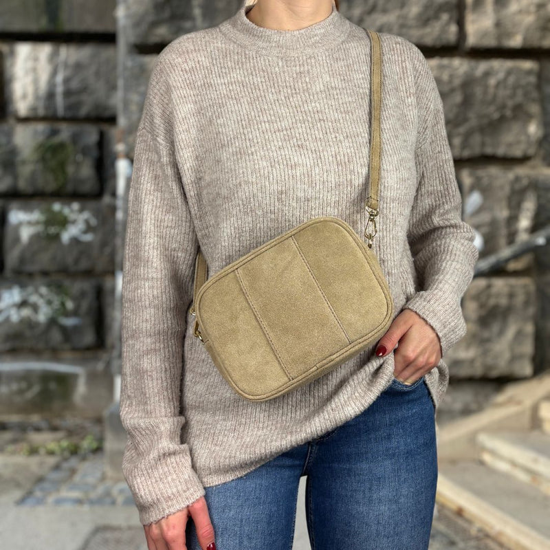 Umhängetasche Crossbody Classic Wildleder - GOLD