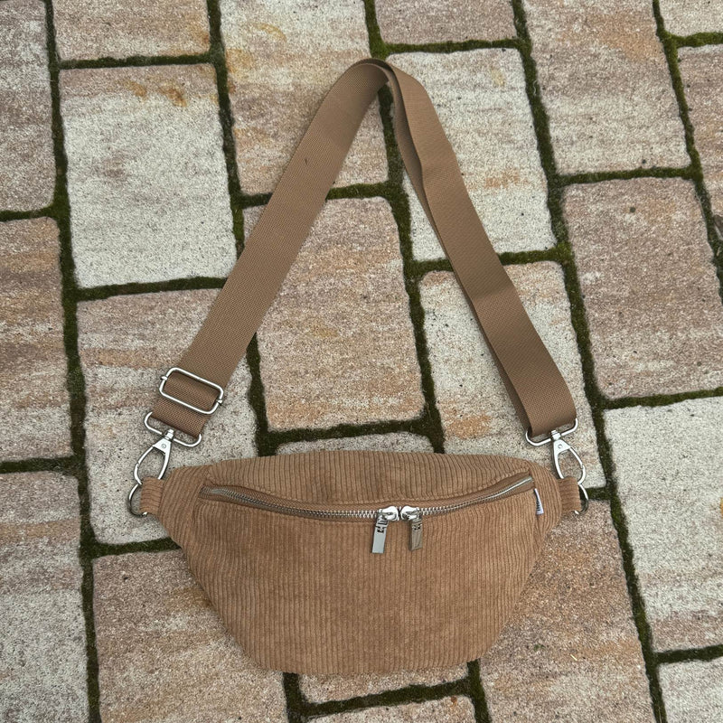 Bauchtasche Cord - Braun