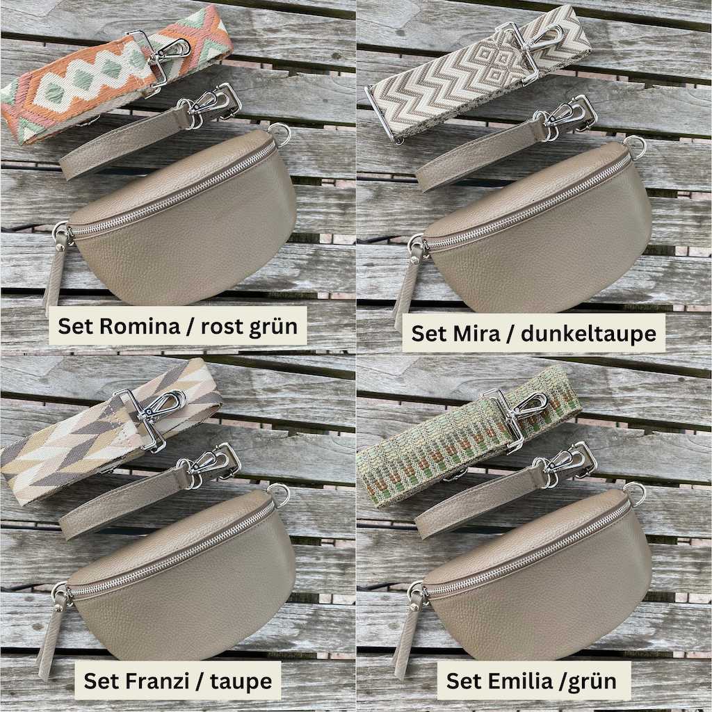 Bauchtasche Damen SET - Dunkeltaupe - MAONI