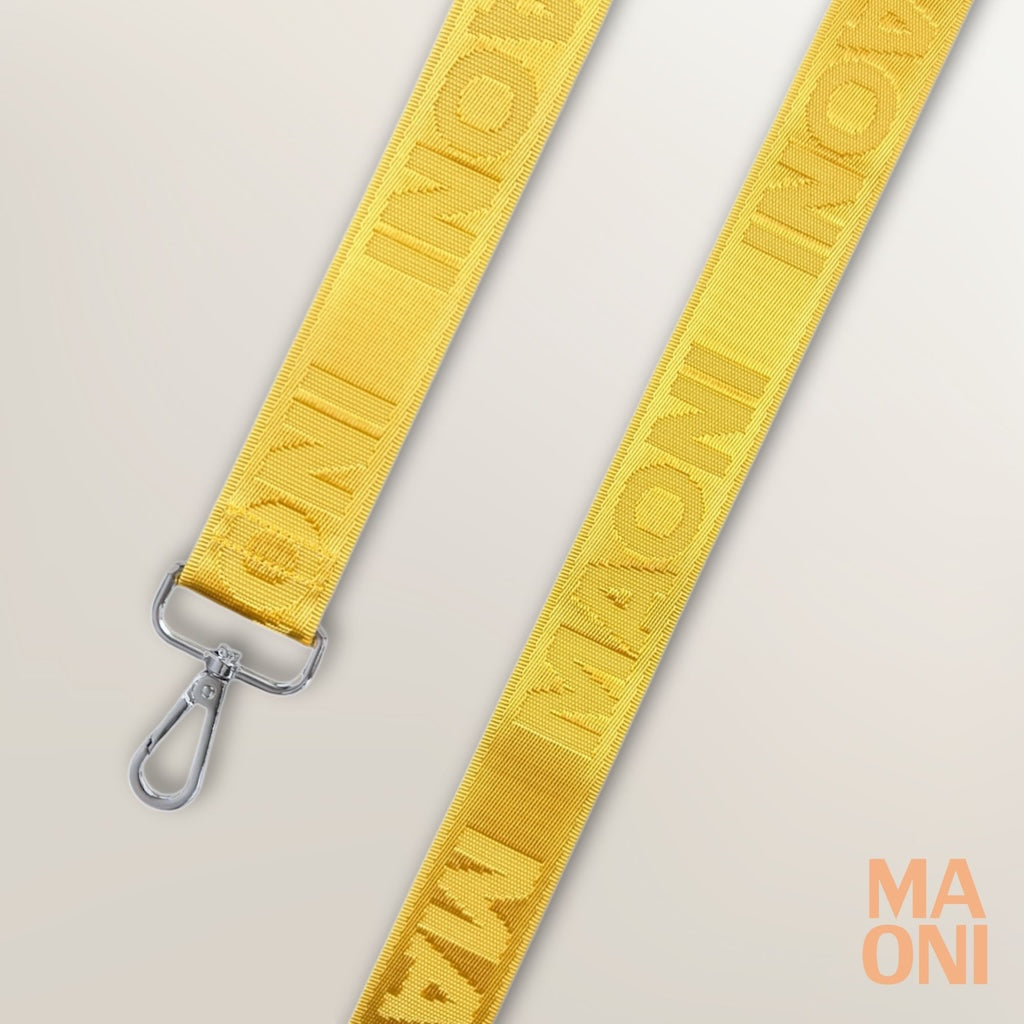 einfarbiger Gurt für Tasche in der Farbe gelb