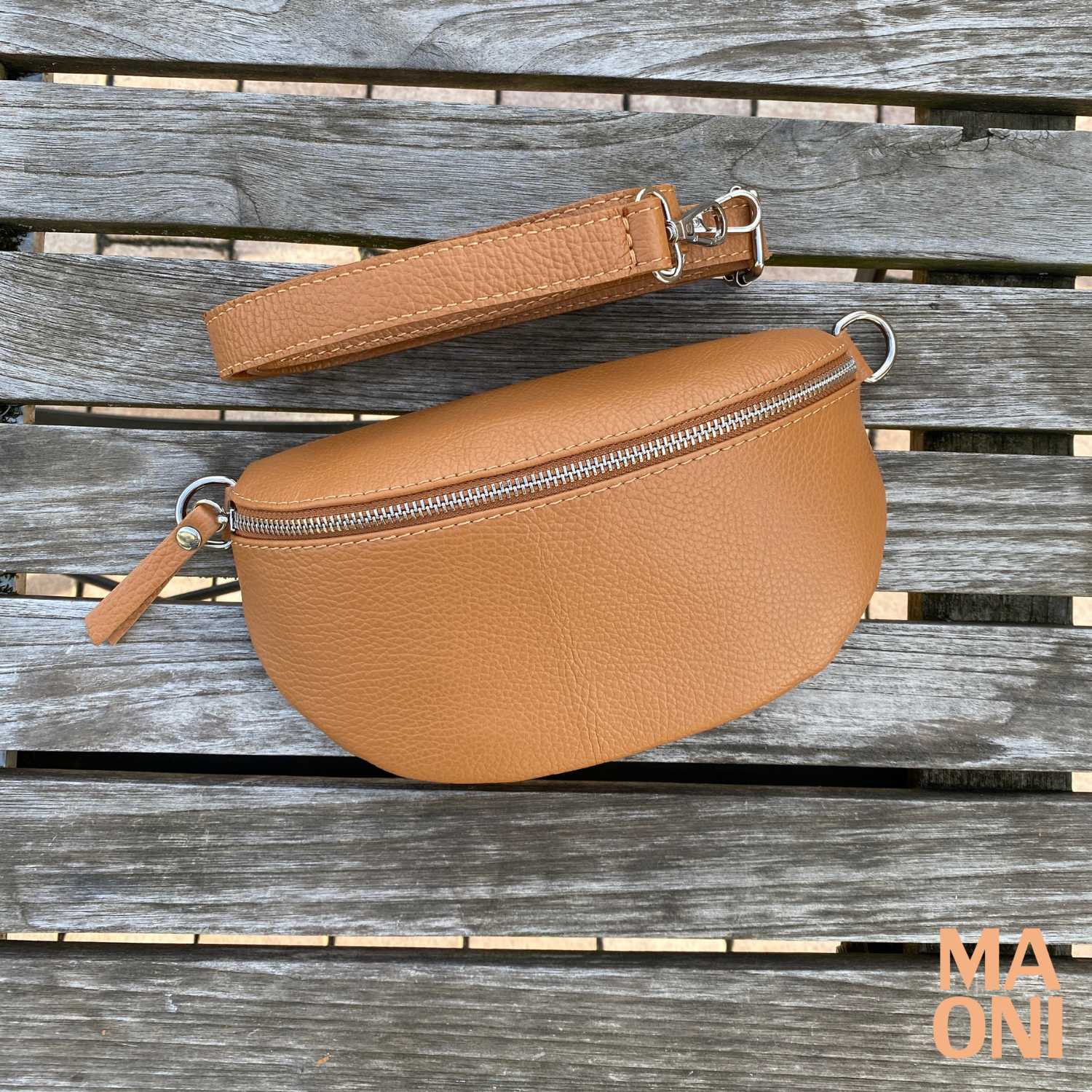 Bauchtasche Damen - Cognac - MAONI