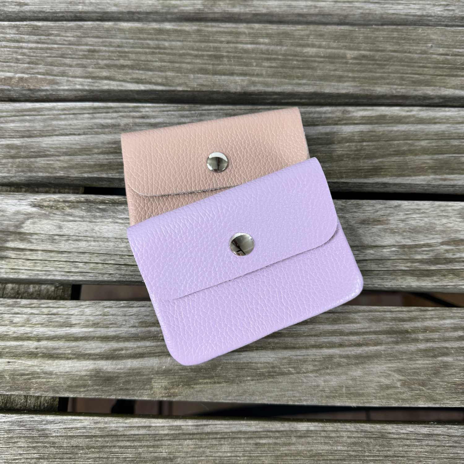 rosa und lila Leder Geldbörse