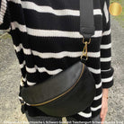 Bauchtasche Damen - Schwarz - Gold - MAONI