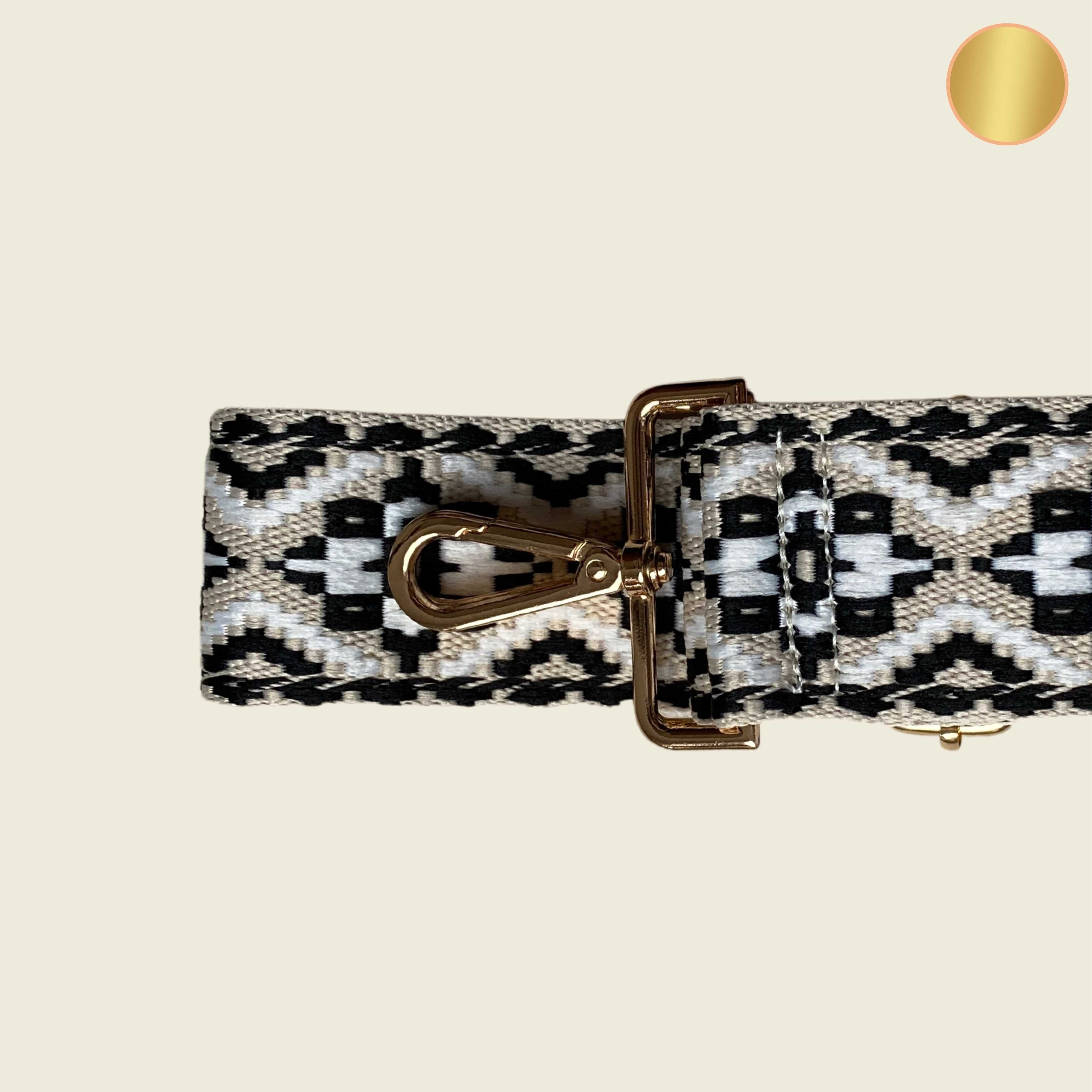 Taschengurt Fiona / schwarz - Gold - MAONI