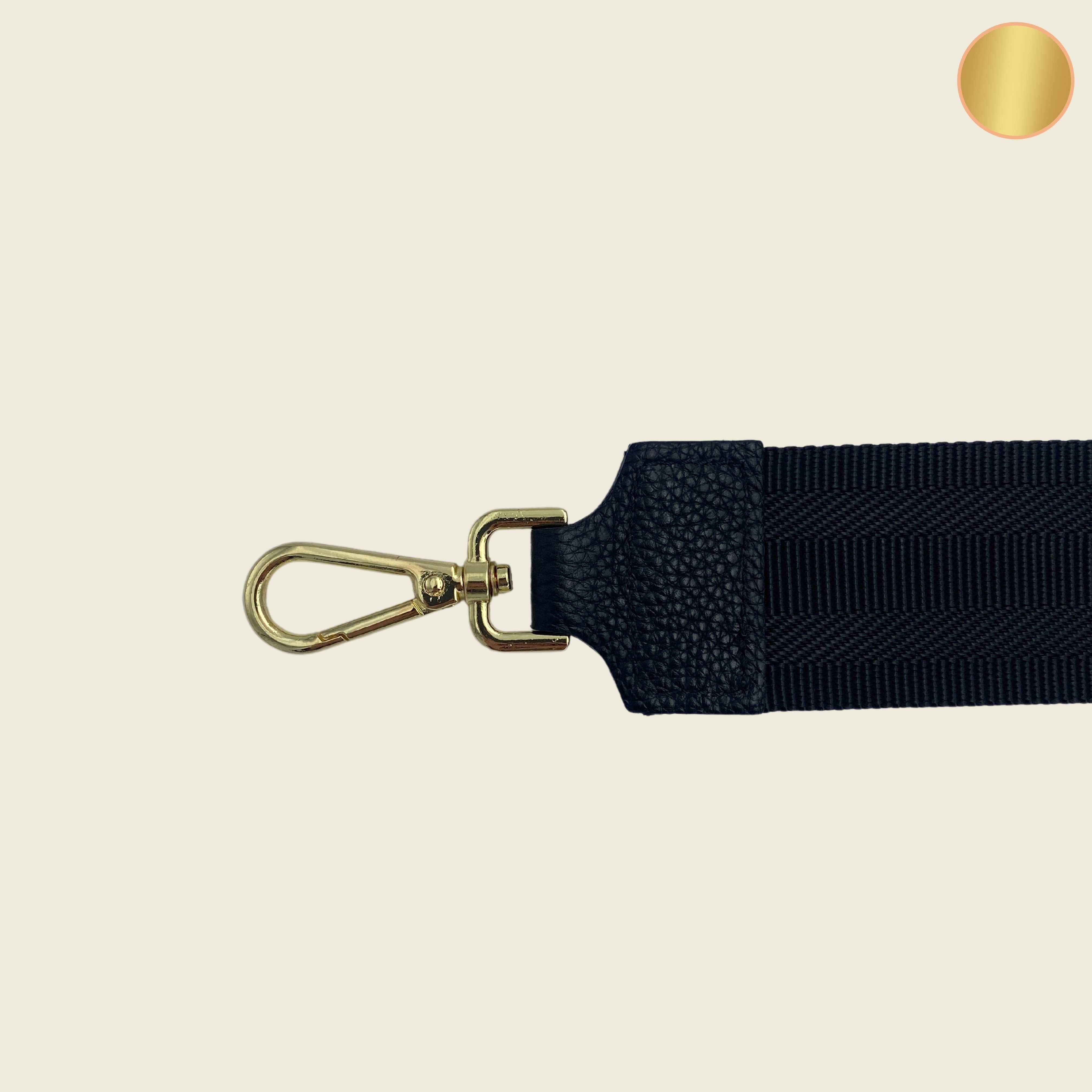 Taschengurt Schwarz Bianca - Gold - MAONI