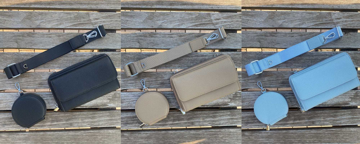 portmonee und handytasche in einem