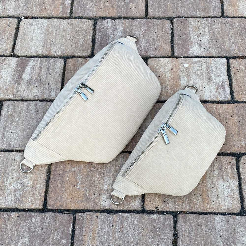 Bauchtasche Cord - Beige