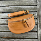Bauchtasche Damen - Cognac - Gold