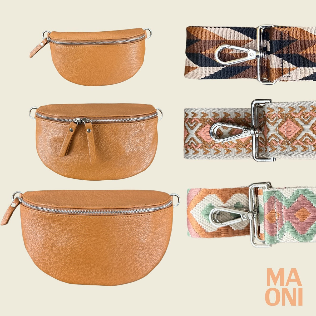 Bauchtasche Damen - Cognac – MAONI