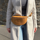 Bauchtasche Damen - Cognac - Gold
