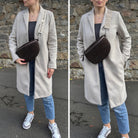 Bauchtasche Damen Wildleder - Schokobraun