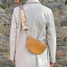 Bauchtasche Damen - Cognac - Gold