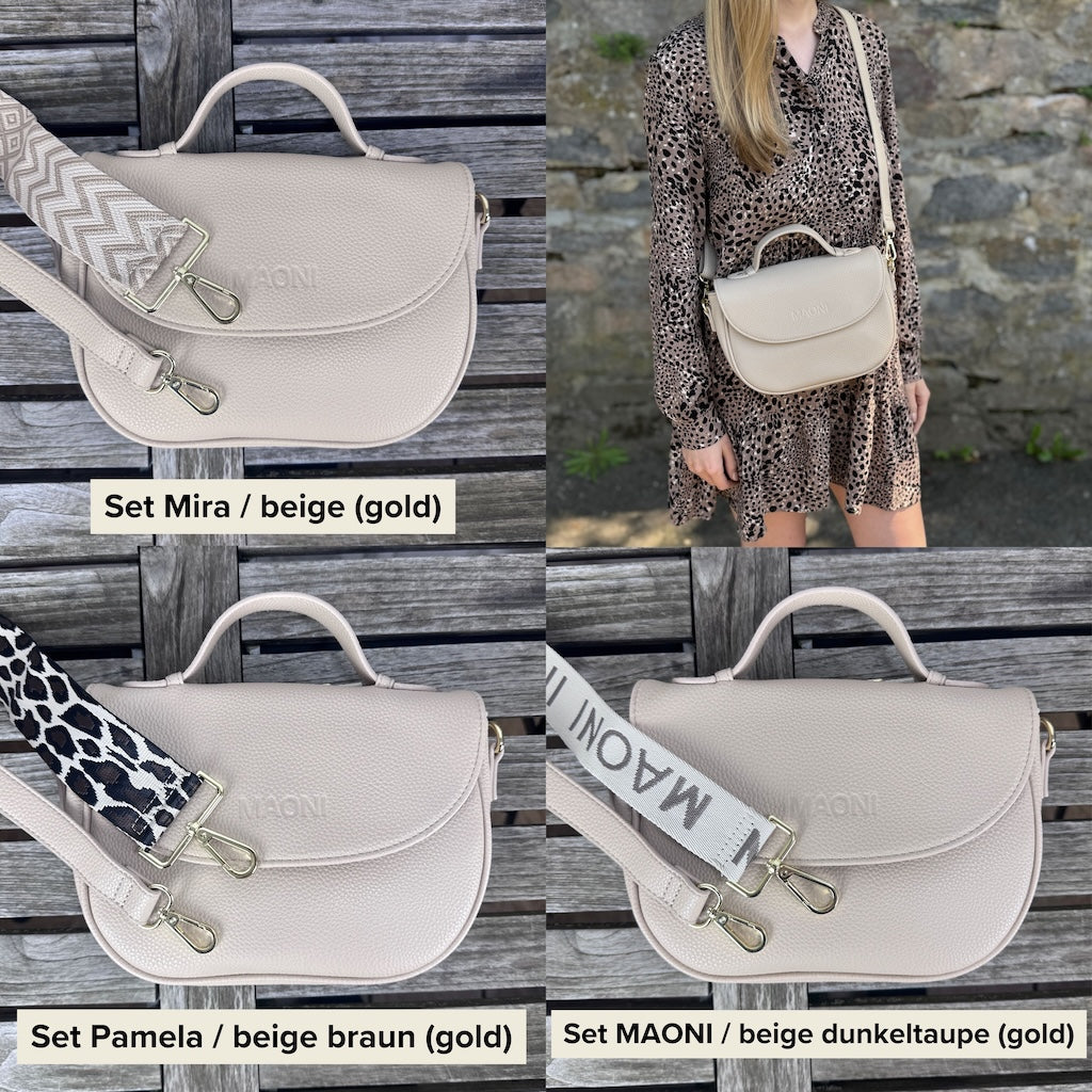 Halfmoon SET - Taupe - GOLD – MAONI