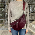 XL Bauchtasche rot mit rotem Gurt