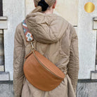Bauchtasche Damen - Cognac - Gold