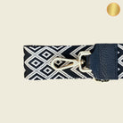 Taschengurt Schwarz Mira / beige - Gold - MAONI