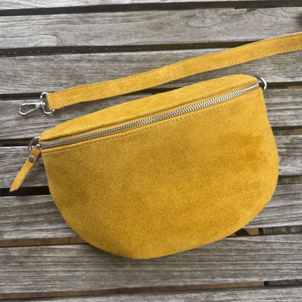 Bauchtasche Damen Wildleder - Gelb / Restposten
