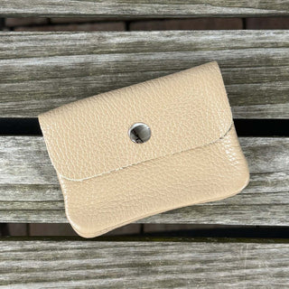 Portemonnaie Geldbörse aus Leder - FLORENZ – Klein / Taupe