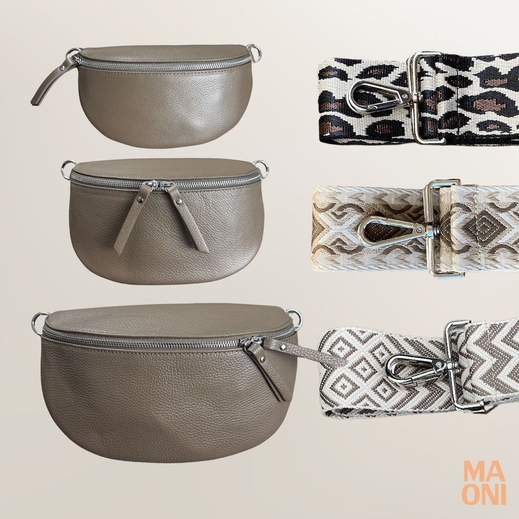 Bauchtasche Damen - Dunkeltaupe - MAONI