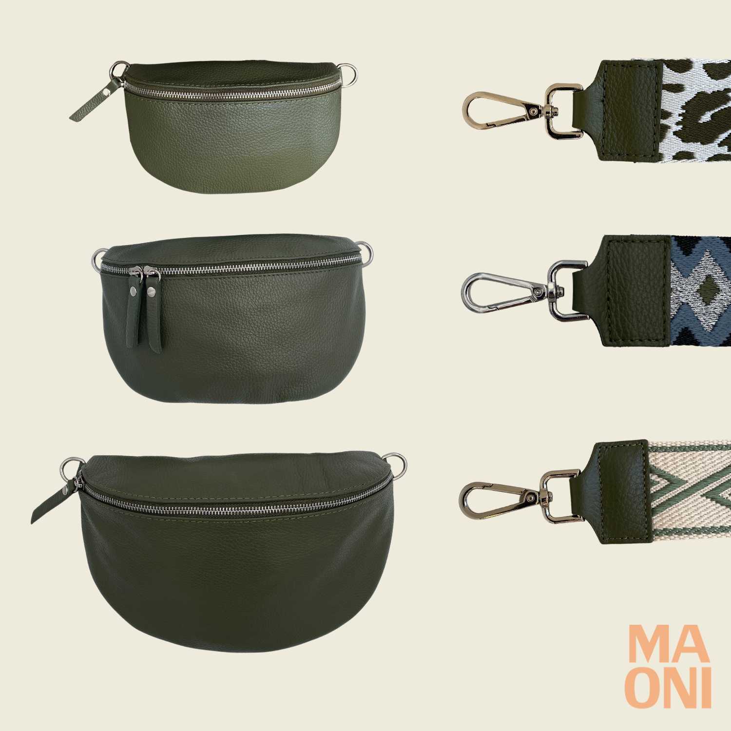 Bauchtasche Damen - Dunkelgrün - MAONI 