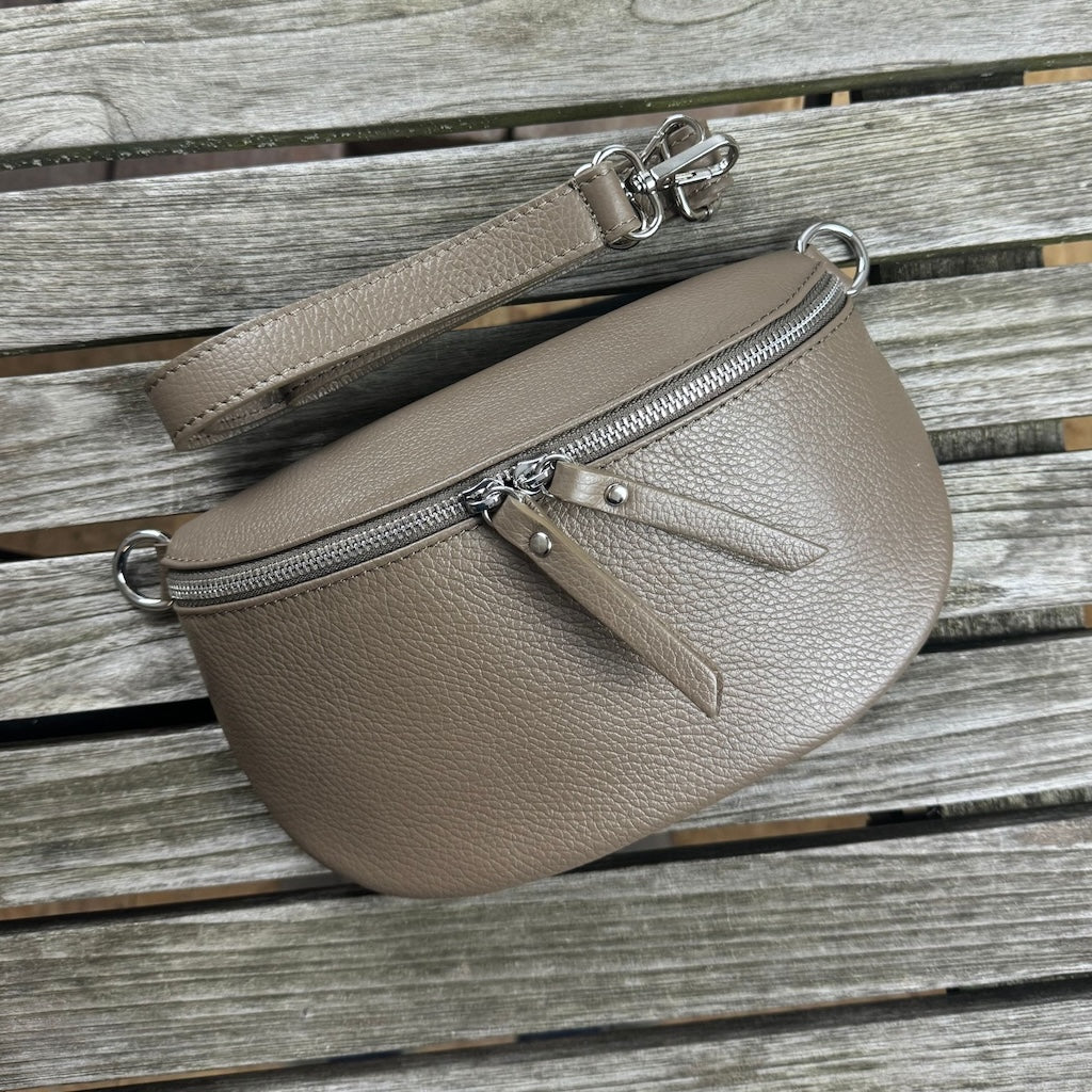 Bauchtasche Damen - Dunkeltaupe - MAONI 