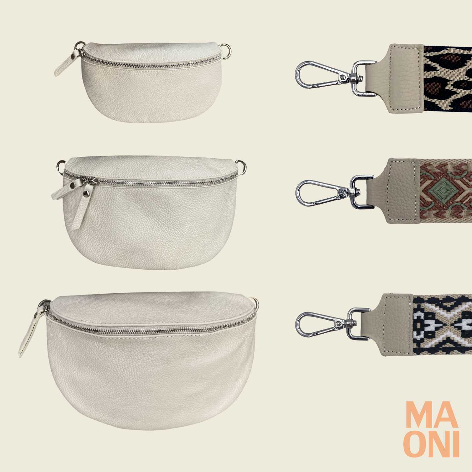 Bauchtasche Damen - Beige - MAONI 