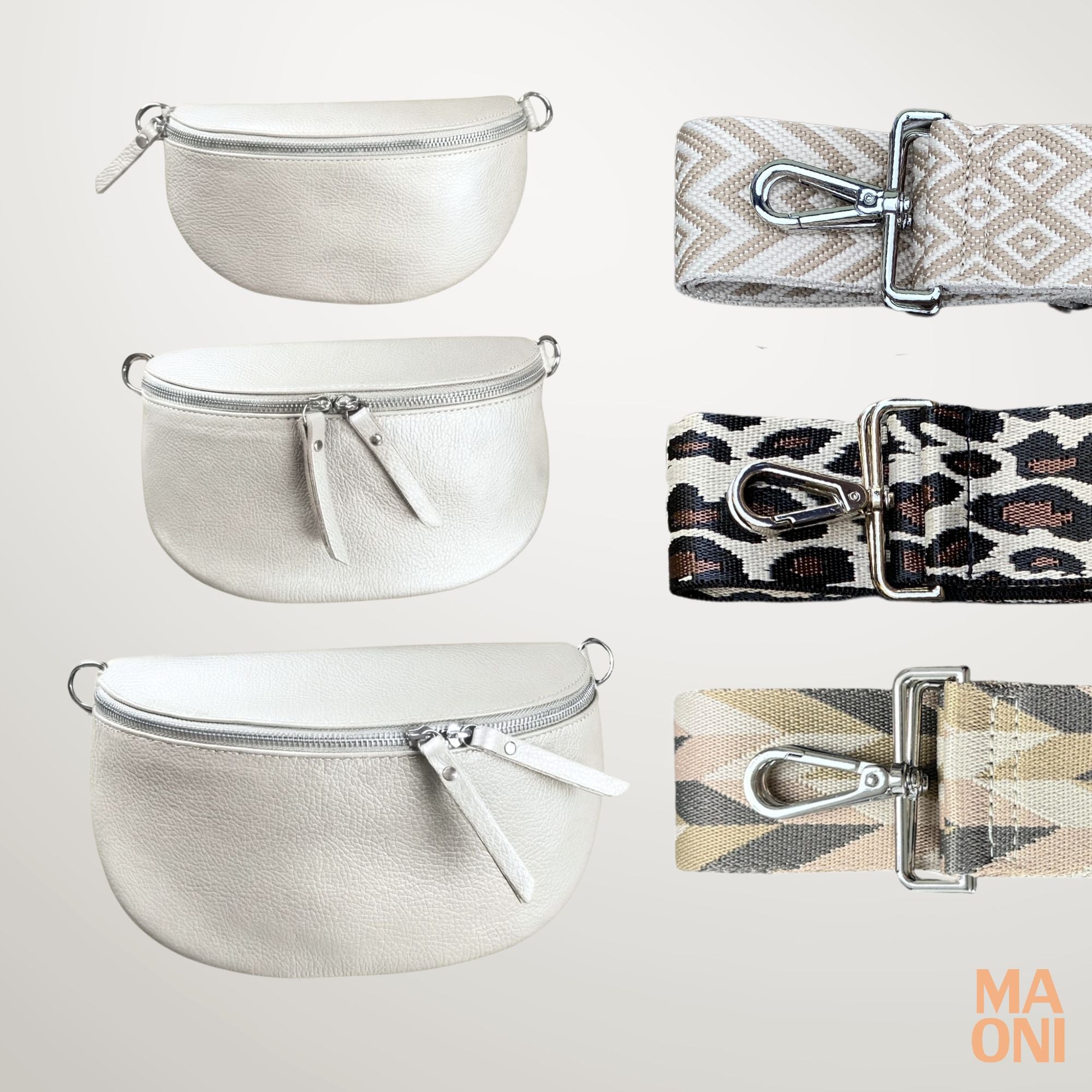 Bauchtasche Damen - Beige - MAONI 