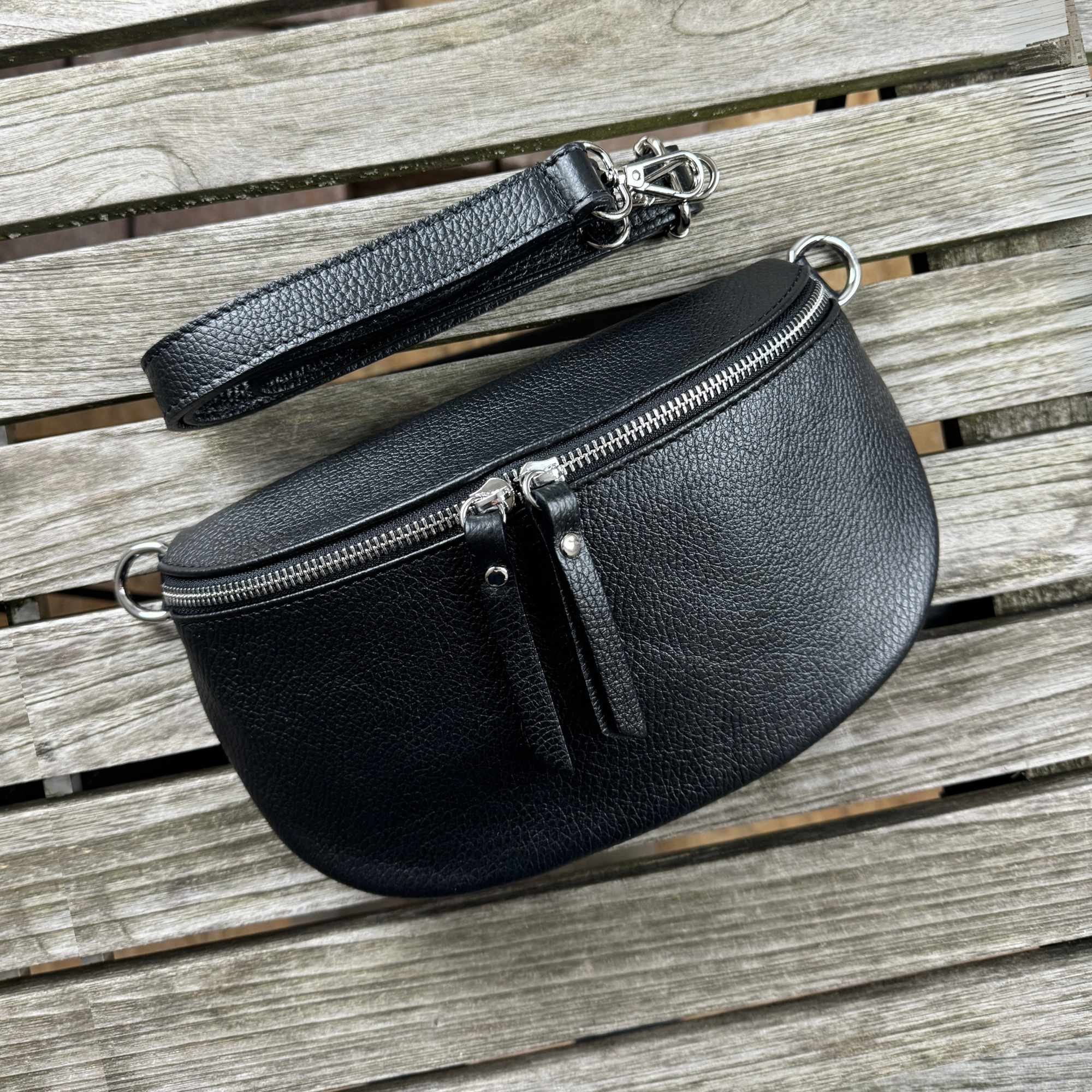 Bauchtasche Damen Mittelgroß - Schwarz - MAONI 