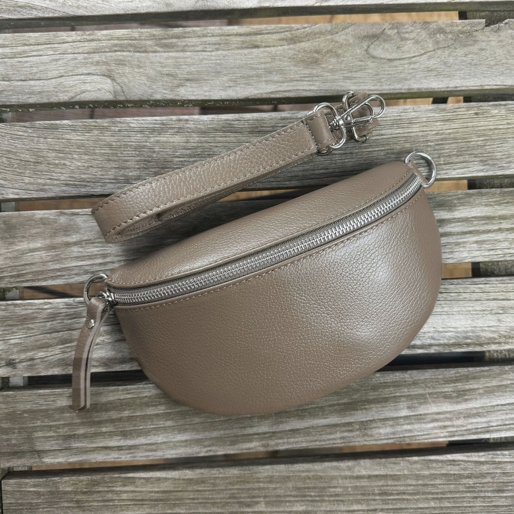 Bauchtasche Damen - Dunkeltaupe - MAONI 