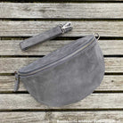 Bauchtasche Damen Wildleder - Dunkelgrau - MAONI