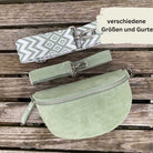 Bauchtasche Wildleder Damen SET - Grün - MAONI